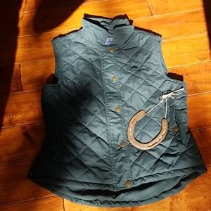 Vintage hunter green equestrian riding vest